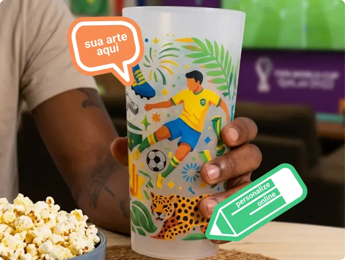 Copo personalizado online com inteligência artificial