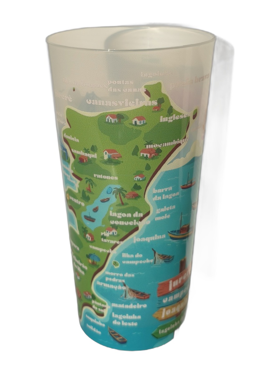 Copo Eco 550ml personalizado — mapa de Florianópolis