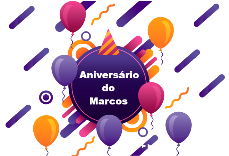 Arte pronta temática de Aniversário