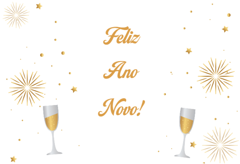 Arte pronta temática de Ano Novo