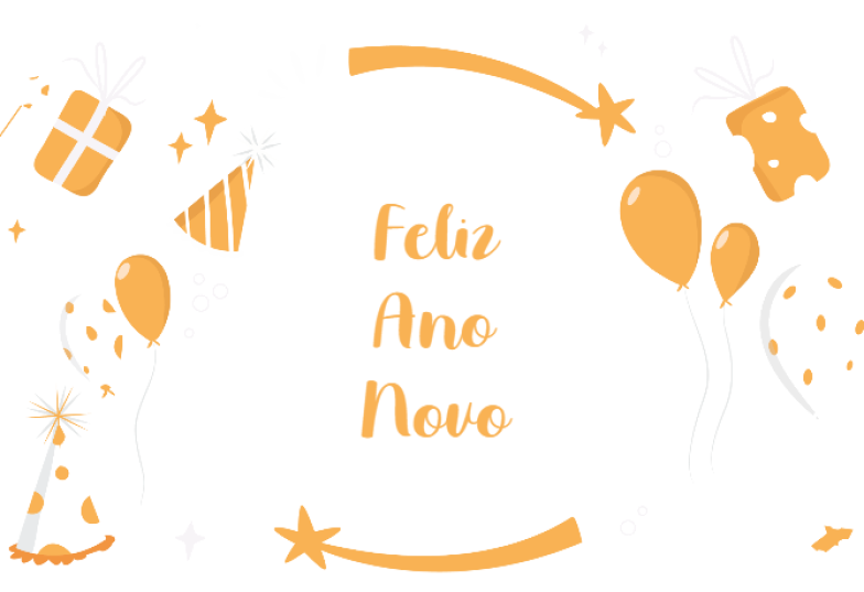 Arte pronta temática de Ano Novo