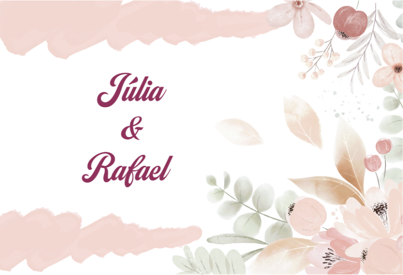 Arte pronta temática de Casamento