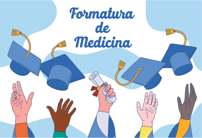 Arte pronta temática de Formatura