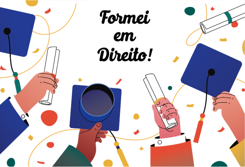 Arte pronta temática de Formatura