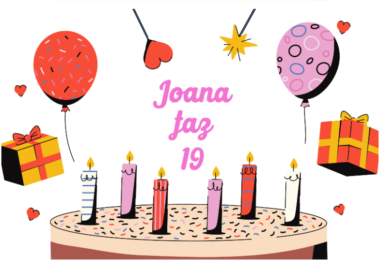 Arte pronta temática de Aniversário