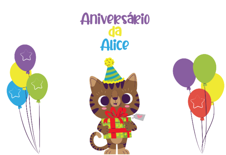 Arte pronta temática de Aniversário