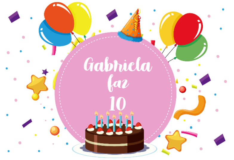 Arte pronta temática de Aniversário