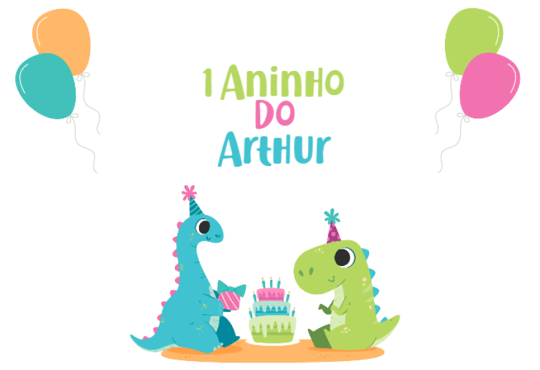 Arte pronta temática de Aniversário