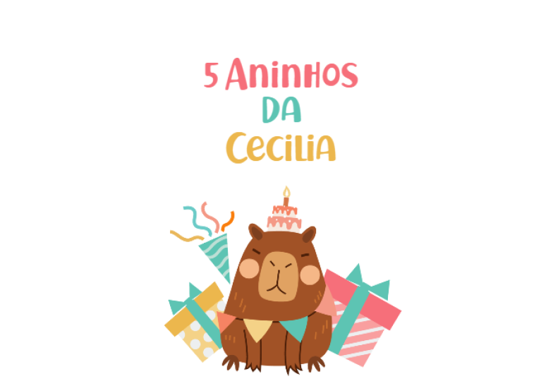 Arte pronta temática de Aniversário