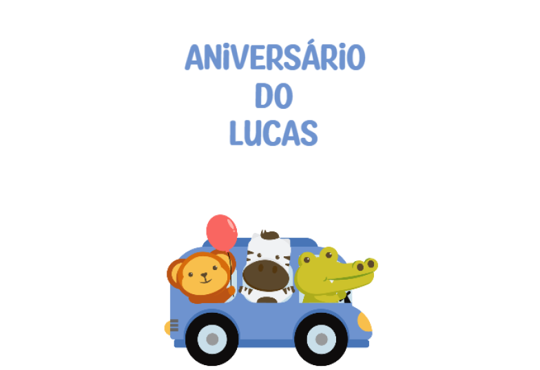 Arte pronta temática de Aniversário
