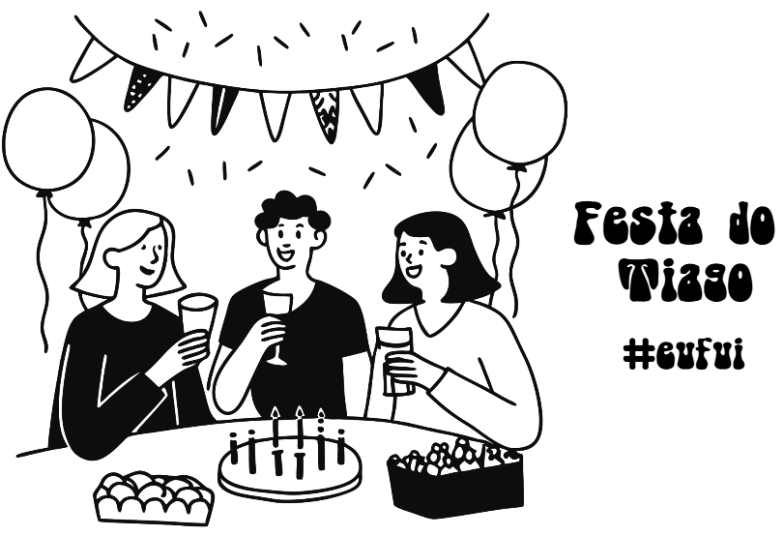 Arte pronta temática de Aniversário