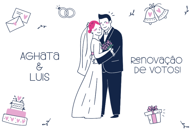 Arte pronta temática de Casamento
