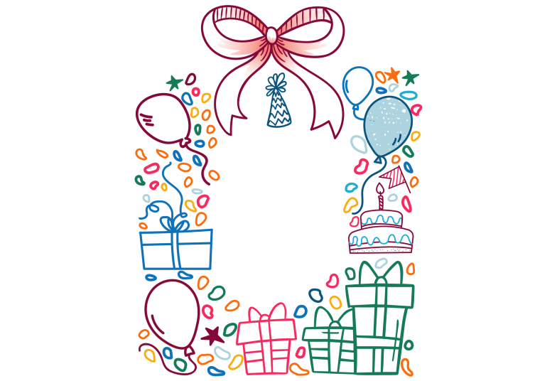 Arte pronta temática de Aniversário