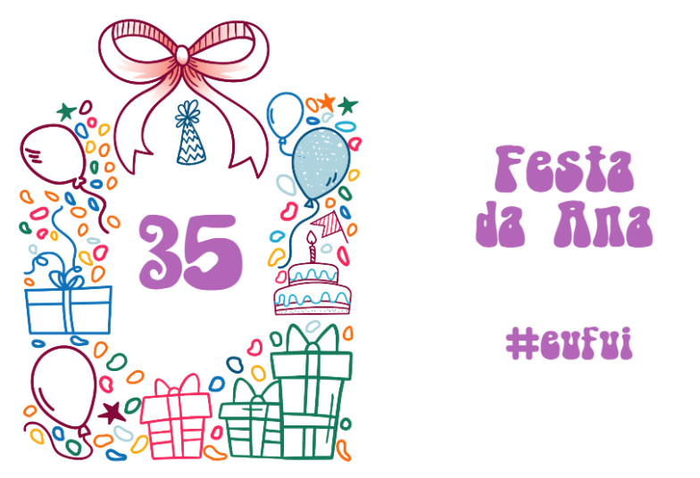 Arte pronta temática de Aniversário