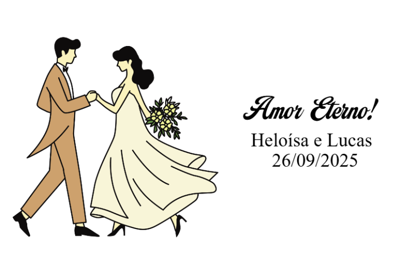 Arte pronta temática de Casamento