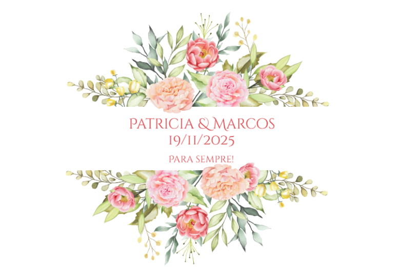 Arte pronta temática de Casamento