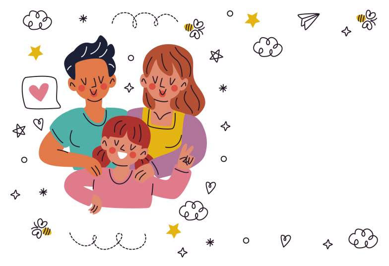 Arte pronta temática de Família
