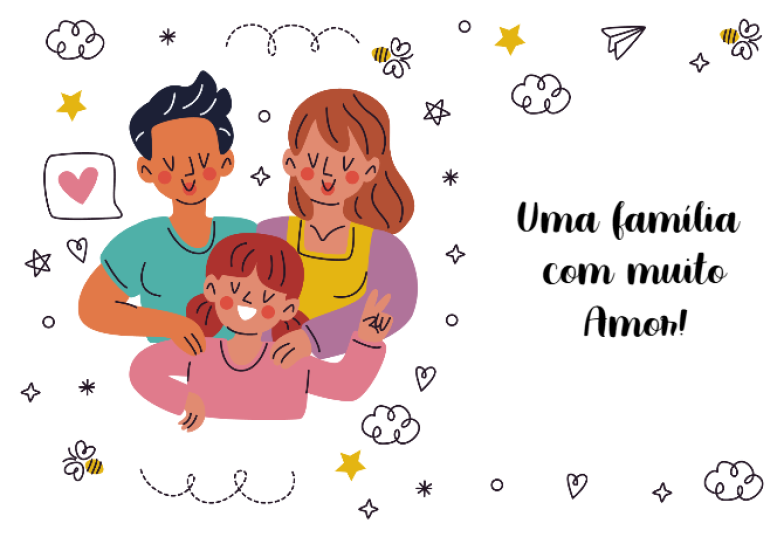 Arte pronta temática de Família