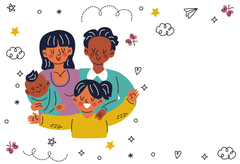 Arte pronta temática de Família