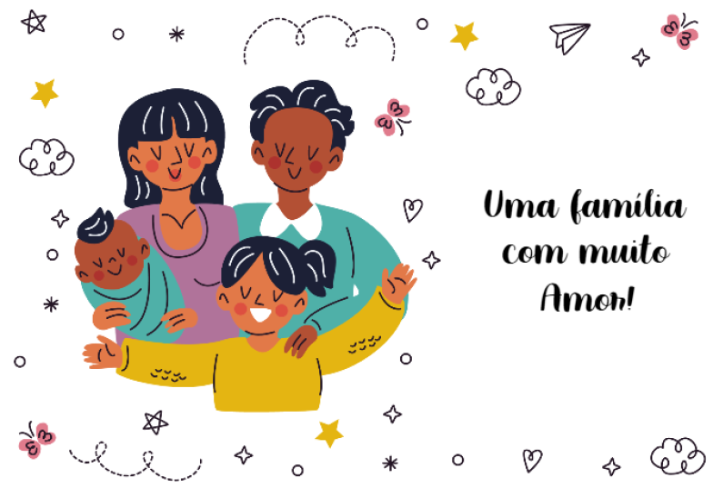 Arte pronta temática de Família