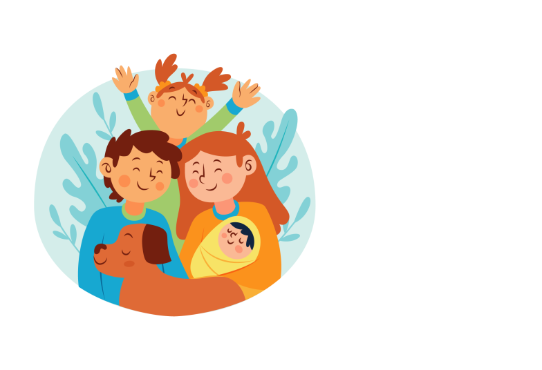 Arte pronta temática de Família