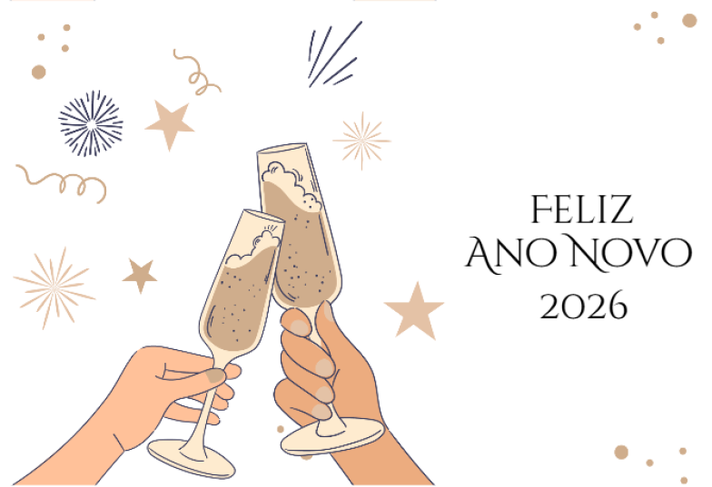 Arte pronta temática de Ano Novo