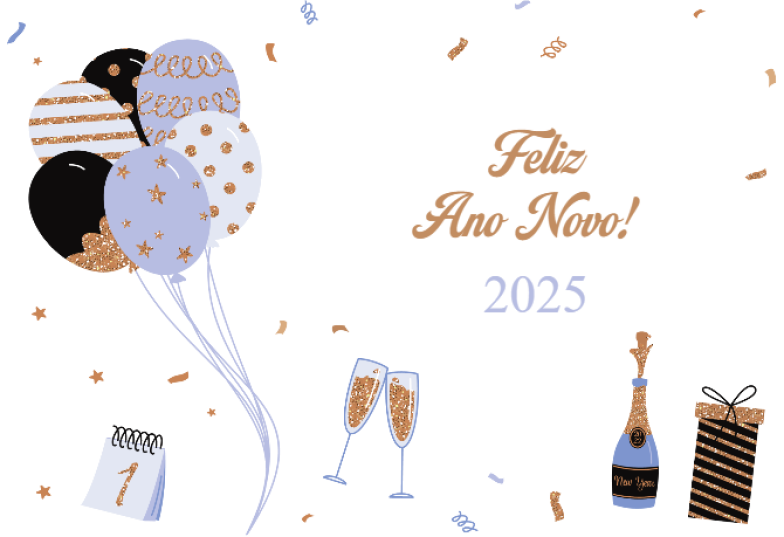 Arte pronta temática de Ano Novo