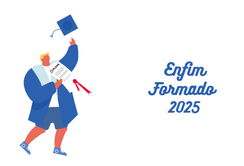 Arte pronta temática de Formatura