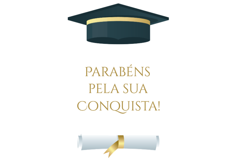 Arte pronta temática de Formatura