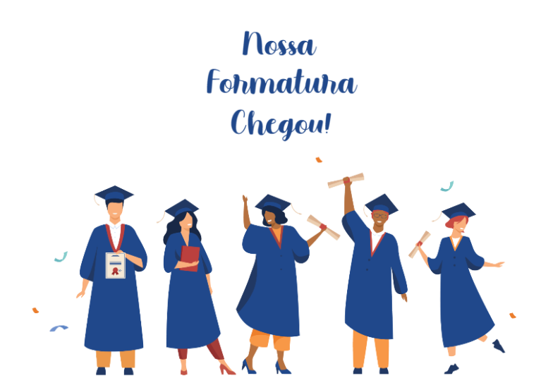 Arte pronta temática de Formatura