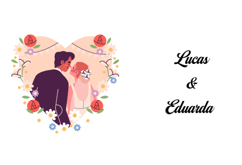 Arte pronta temática de Casamento