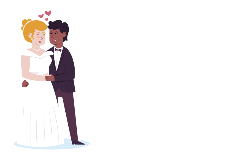 Arte pronta temática de Casamento