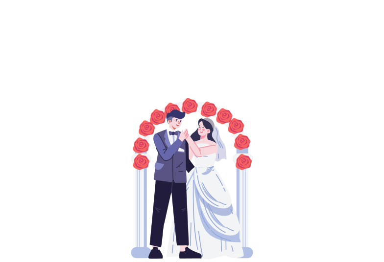 Arte pronta temática de Casamento