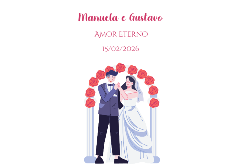 Arte pronta temática de Casamento