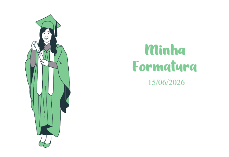 Arte pronta temática de Formatura