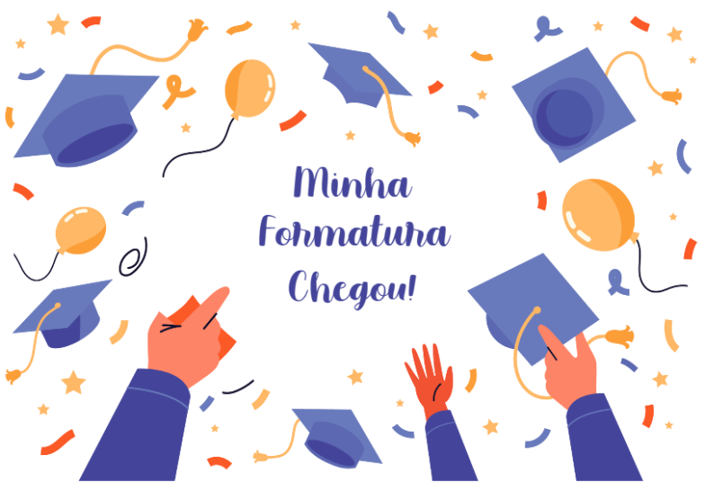 Arte pronta temática de Formatura