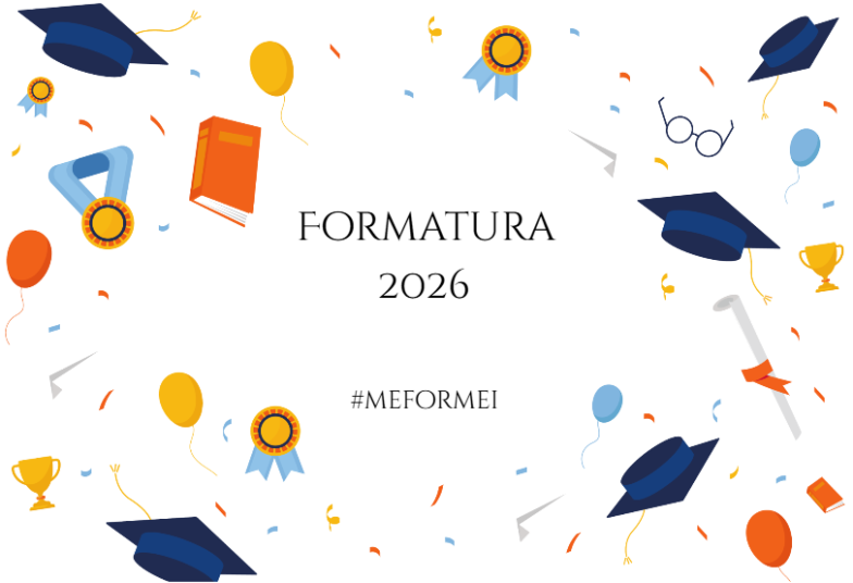 Arte pronta temática de Formatura