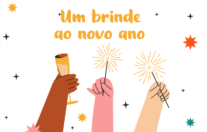 Arte pronta temática de Ano Novo