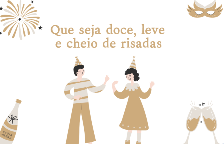 Arte pronta temática de Ano Novo