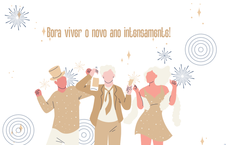Arte pronta temática de Ano Novo