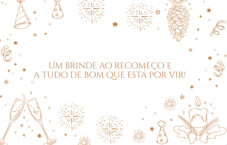 Arte pronta temática de Ano Novo