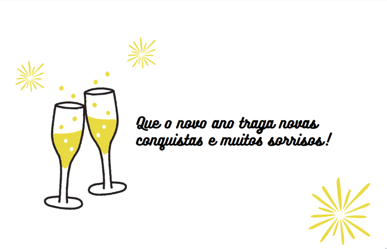 Arte pronta temática de Ano Novo