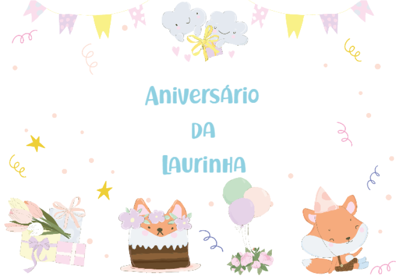 Arte pronta temática de Aniversário