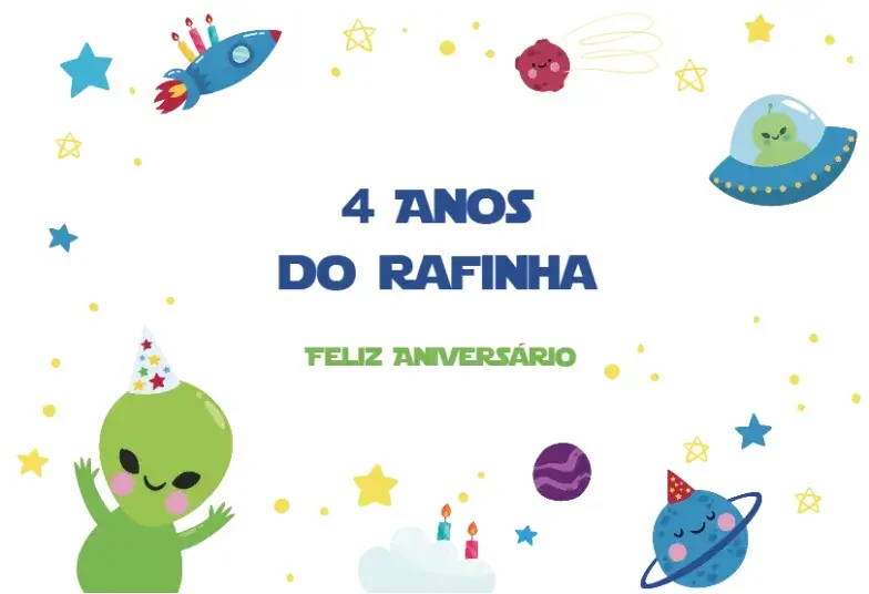 Arte pronta temática de Aniversário Infantil 