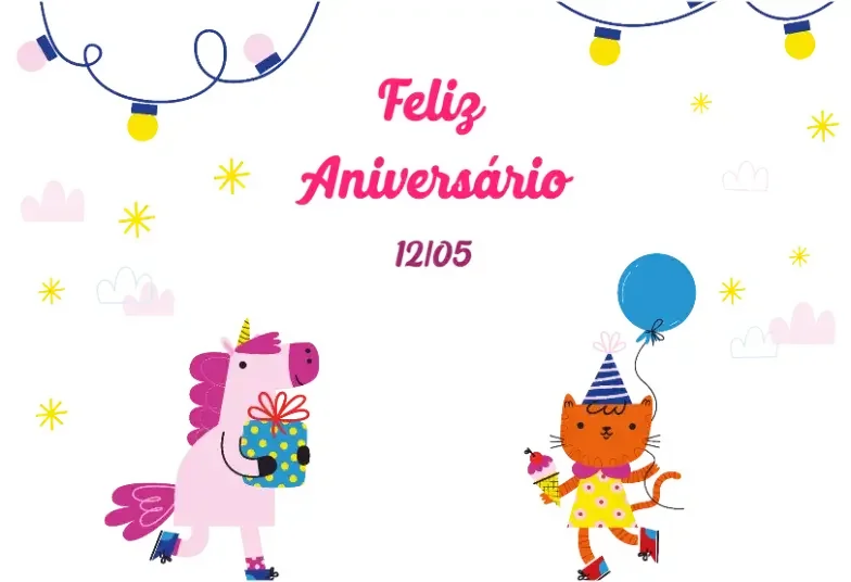 Arte pronta temática de Aniversário Infantil 
