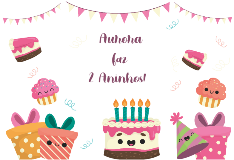 Arte pronta temática de Aniversário