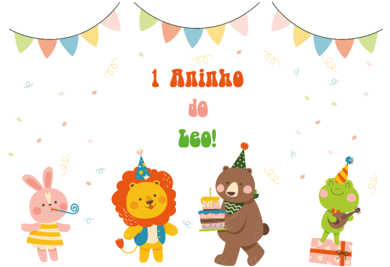 Arte pronta temática de Aniversário