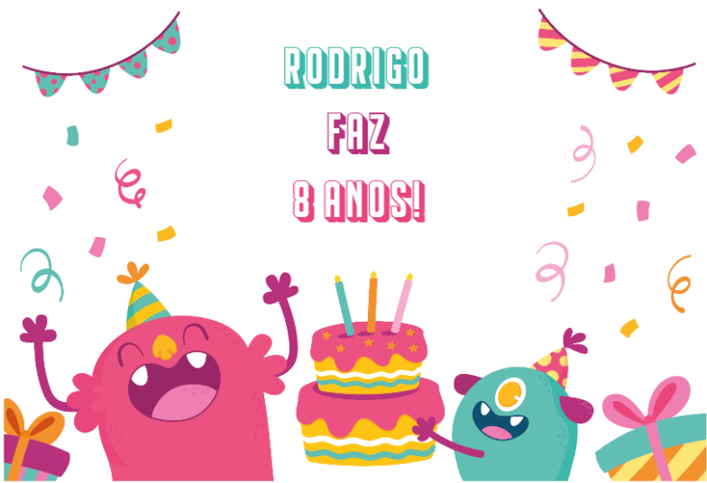 Arte pronta temática de Aniversário